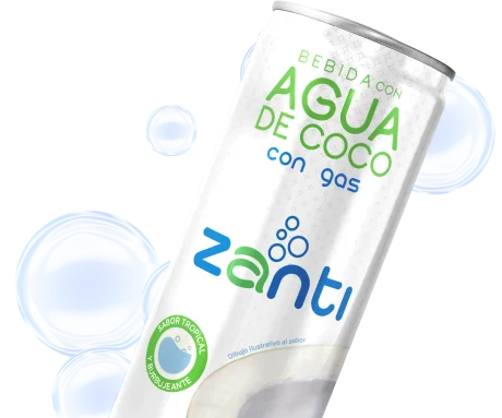 Agua de coco con gas