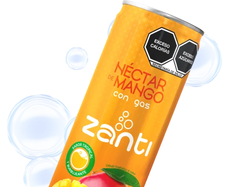 Néctar de mango con gas