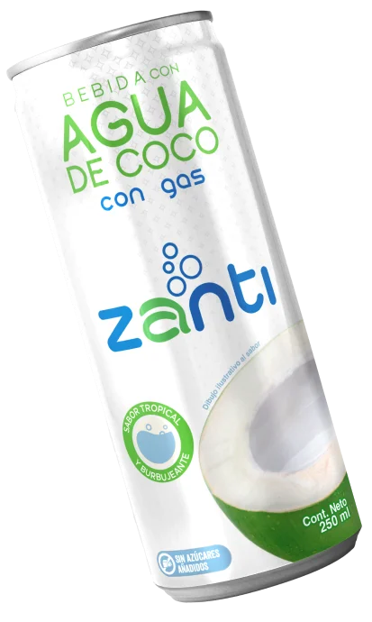 Agua de coco con gas