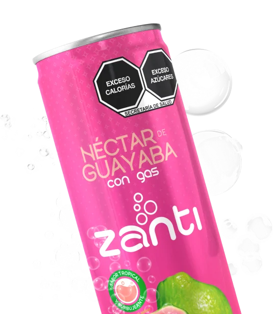Néctar de guayaba con gas