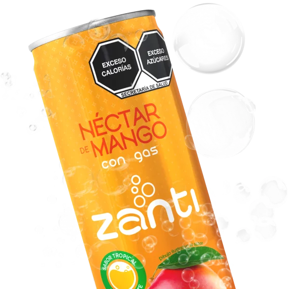 Néctar de mango con gas